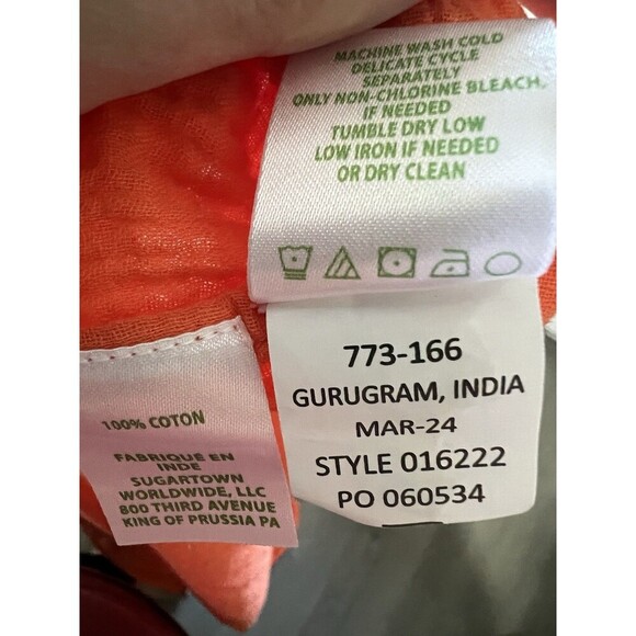 Lilly Pulitzer Zemini Maxi Dress Coverup Large Flamingo Feather Crnkl Gauze - Picture 9 of 11